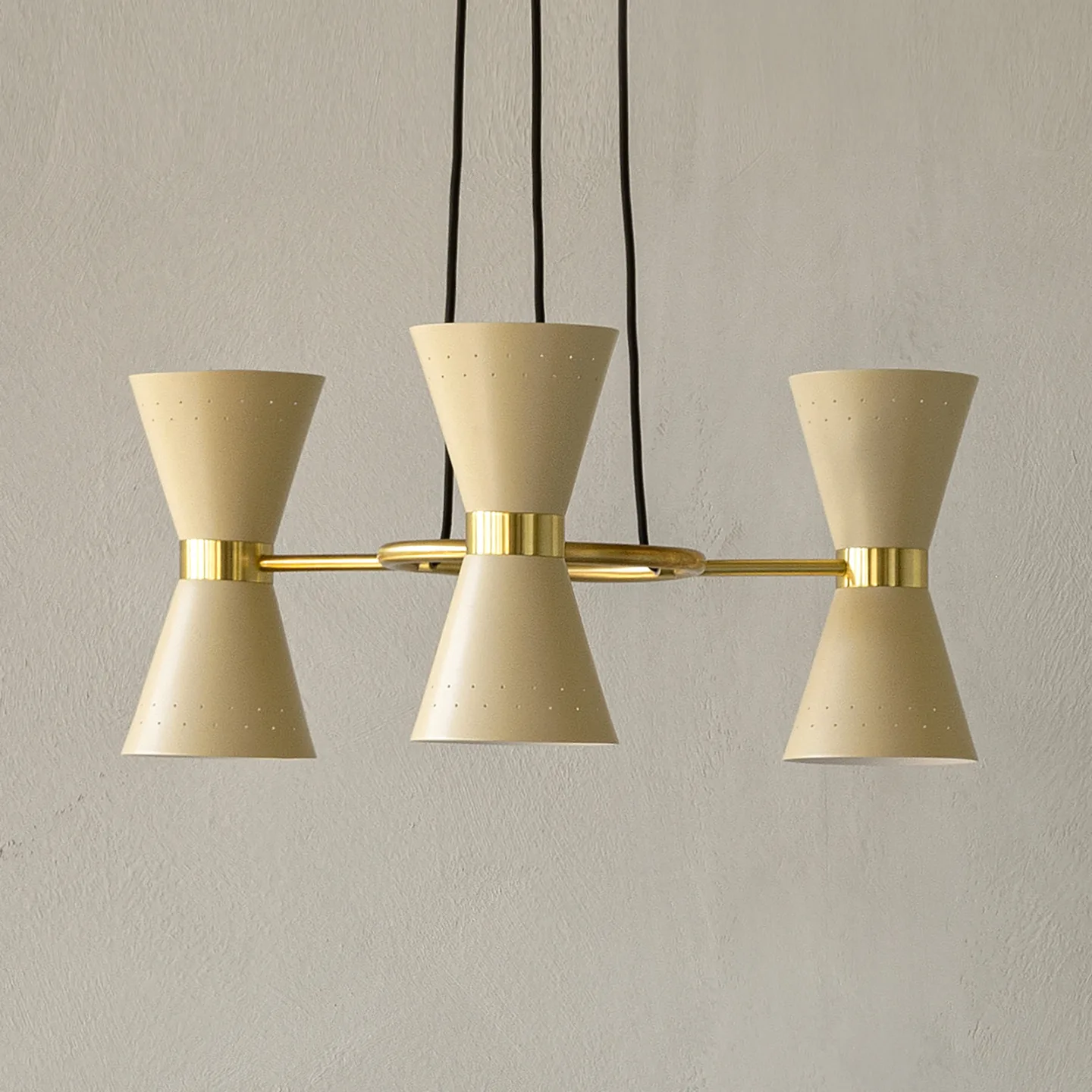 Collector 3 Pendelleuchte Crème - Audo Copenhagen - Wohnzimmer - Design - Metall - Mehrflammig