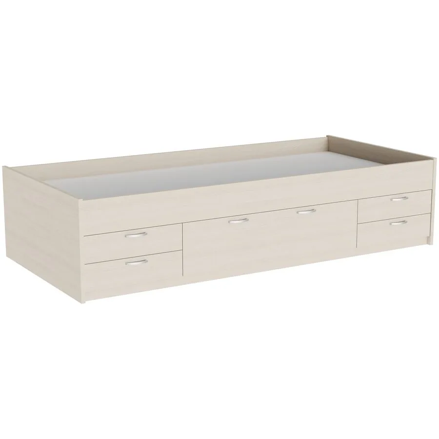 Bett Window eiche Holzwerkstoff 90 x 200 cm - Möbel Konfigurator: Traummöbel individuell zusammenstellen
