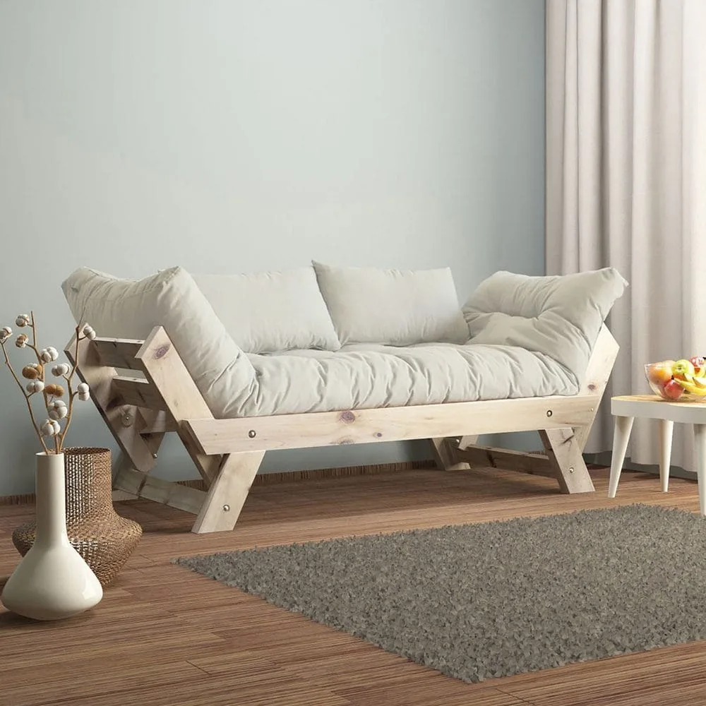 Zylar 2-sits Bäddsoffa - Vit/Natur