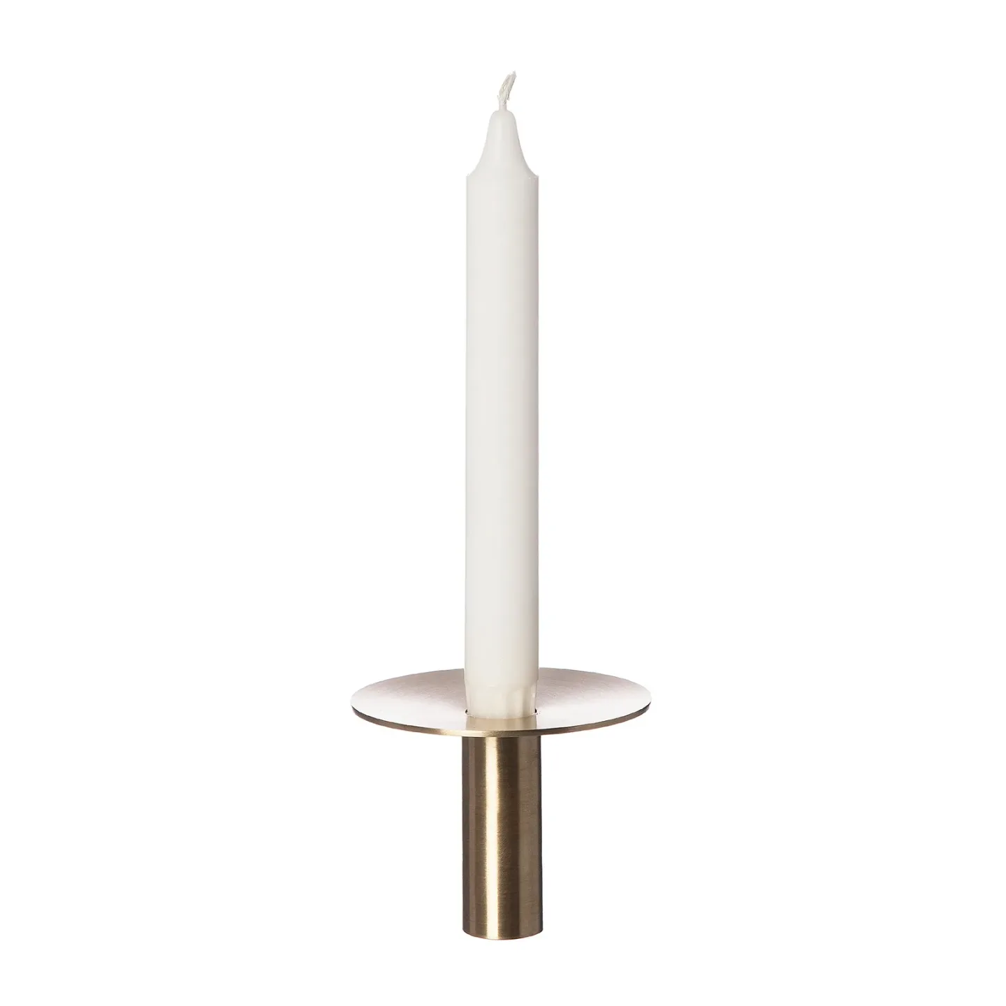 ERNST Ernst Kerzenhalter gebürstetes Messing Ø9,2cm 7cm
