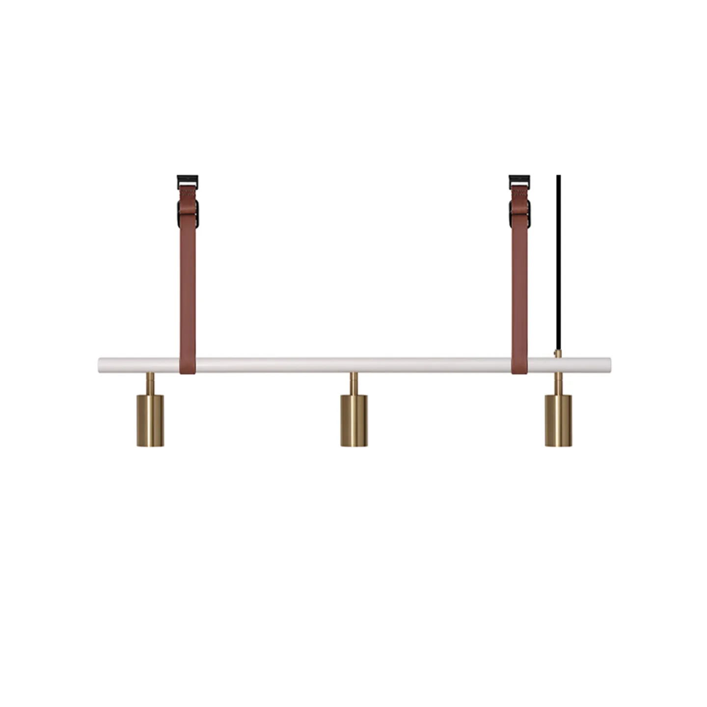 Rubn - Long John 3 White/Brass / Brown Leather - Takkronor - Niclas Hoflin - Guld,Vit