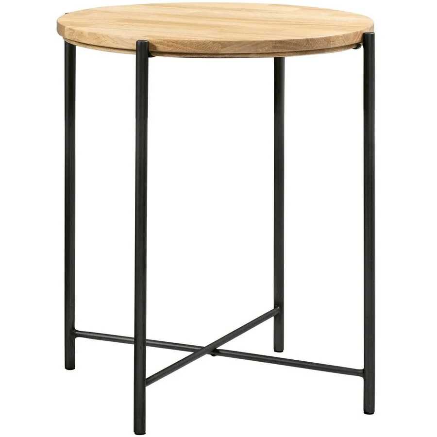 Hasena Nachttisch Volod Anthrazit Eiche Natur, Metall B 48 H 52 cm