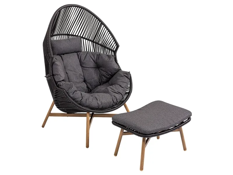 Gartensessel EGG Edelstahl grau