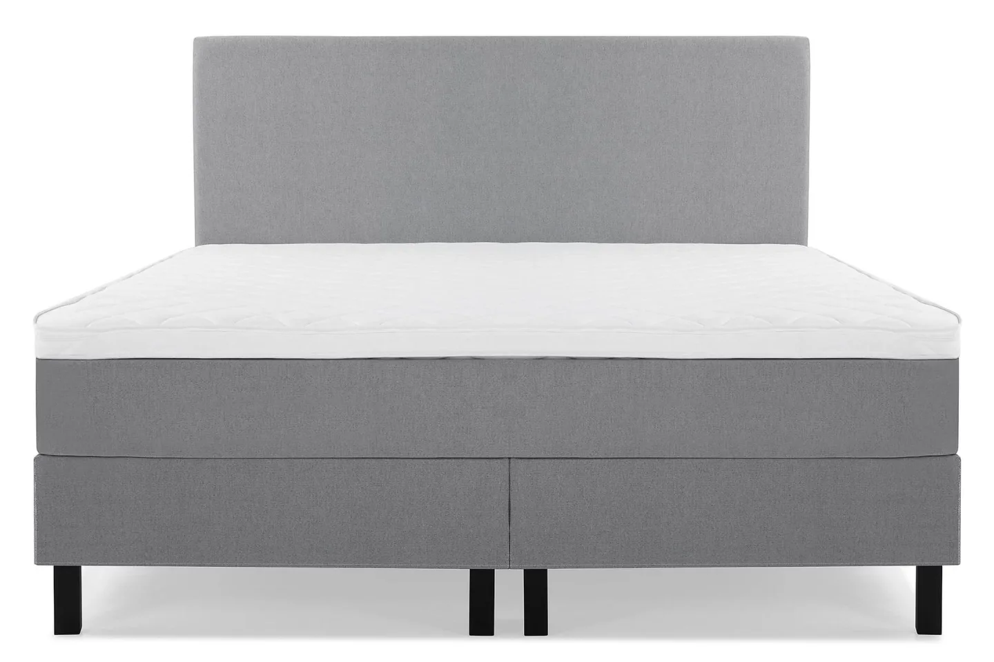 Lucky Komplett Sängpaket 160x200 Skum Slät Sänggavel - Mellangrå