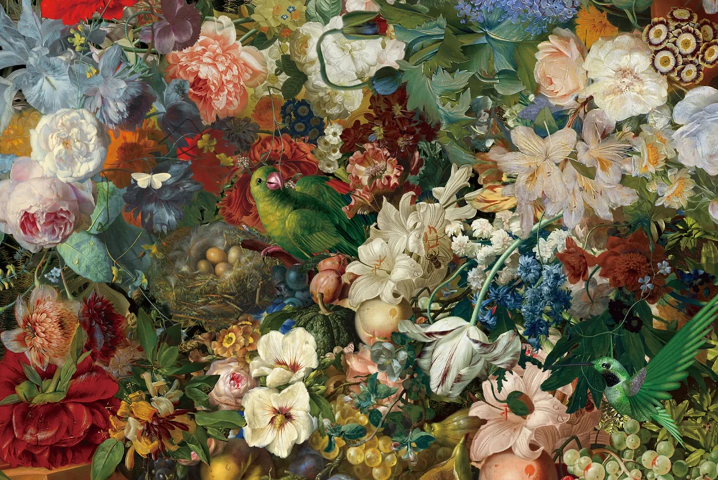 image LAND Glasbild Nostalgische Blumen | Schubiger Möbel