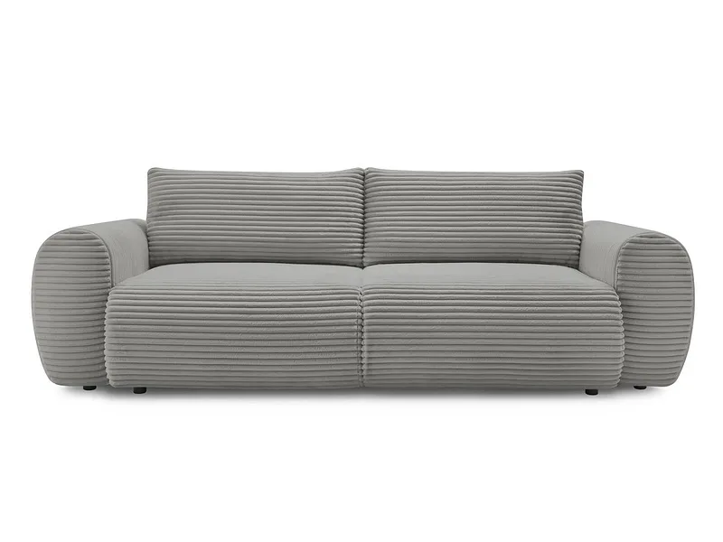 3er Sofa BOBOCHIC LUCIEN Cord-Stoff dunkelgrau