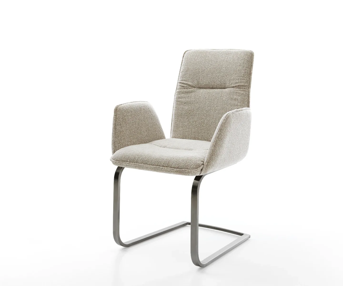 Freischwinger Vinja-Flex Webstoff Soft Beige Freischwinger flach Graphit