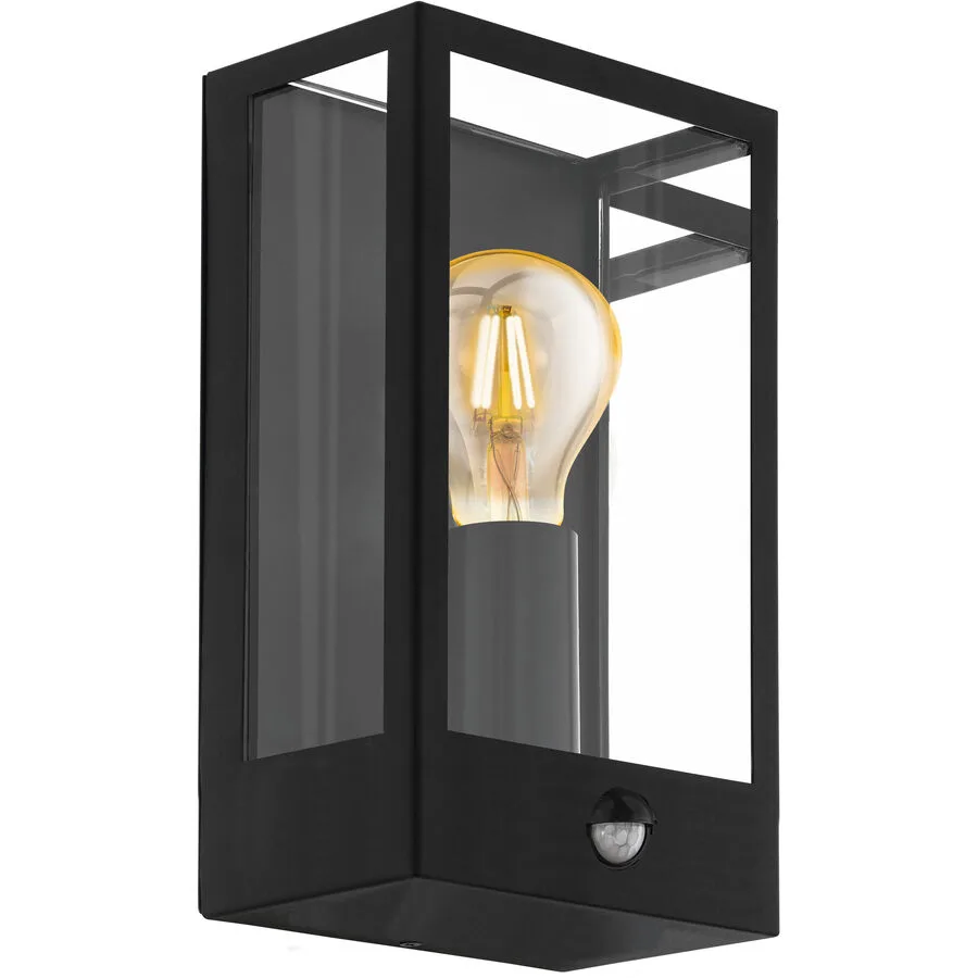 Eglo Wandlampe aussen Alamonte Schwarz Stahl 29.5 cm