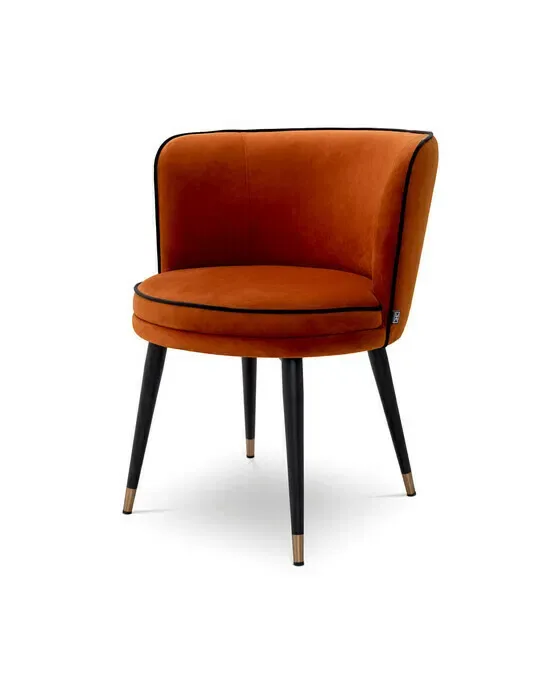 Grenada Dining Chair Savona Orange Velvet