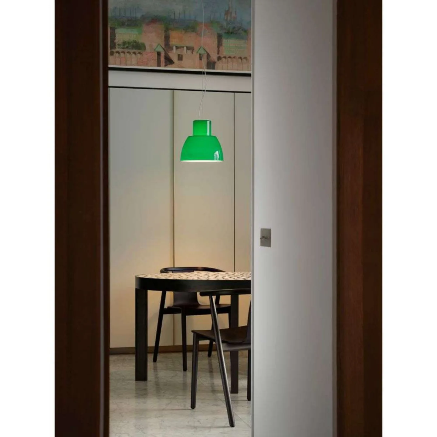 Lorosae Pendelleuchte Ø30 Rosemary Green - Nemo Lighting - Wohnzimmer - Glas