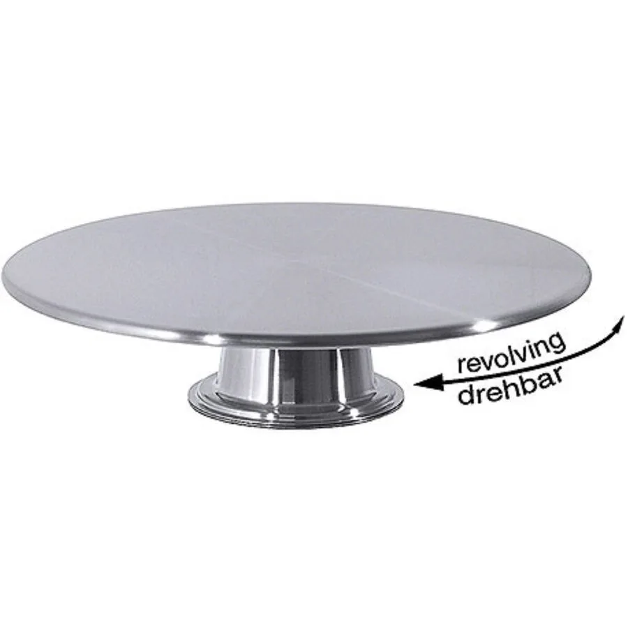 Tortenplatte Contacto Bander Silber Edelstahl 32 cm 7.5 cm