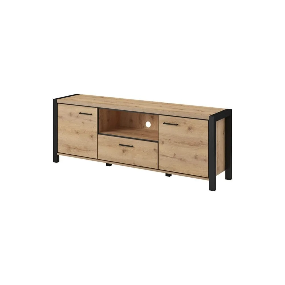Tv-bänk Aktiv 2 dörrar 1 låda - 180 cm