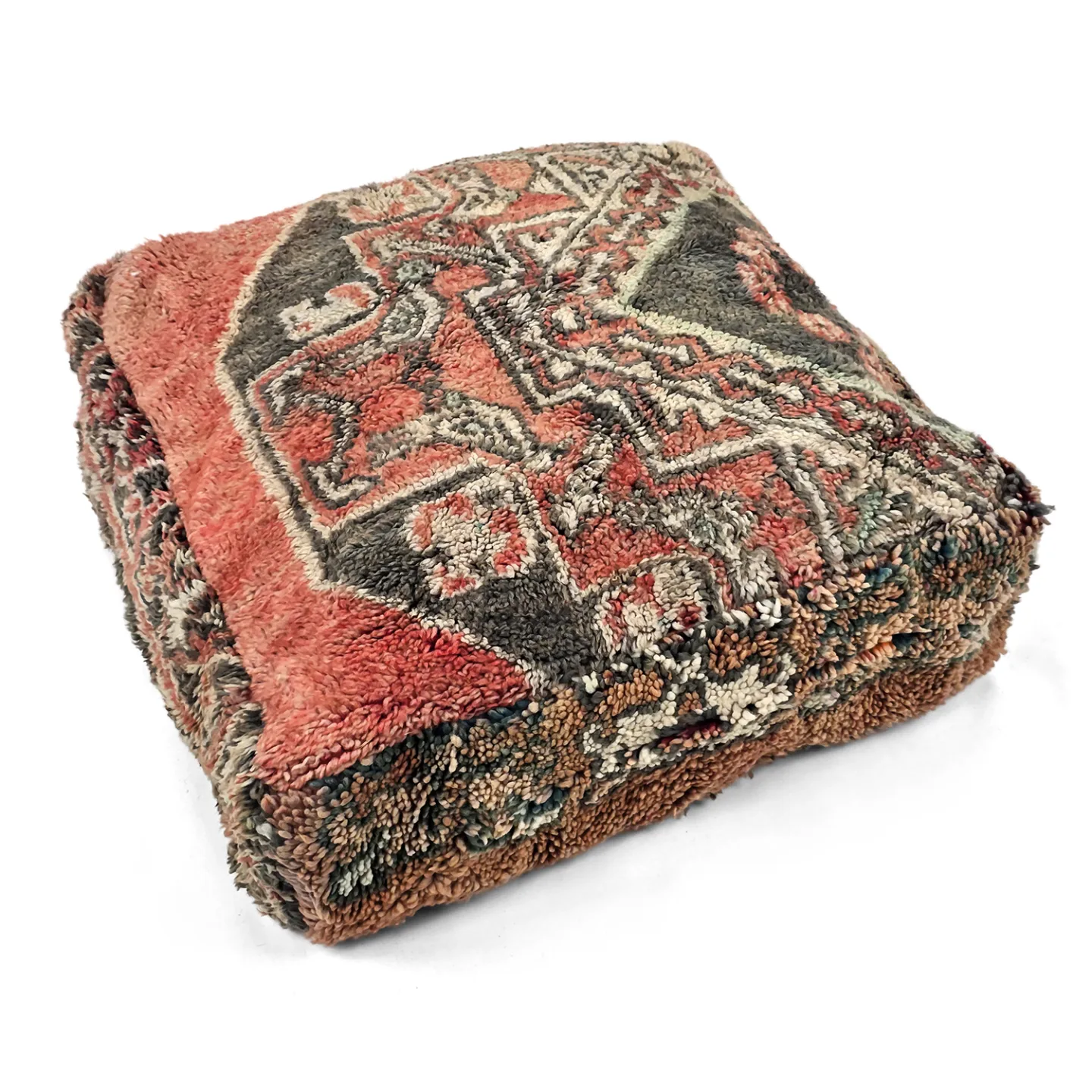Sittepuff - Marokkansk Azilal 071 (Størrelse: 60 x 60 cm)