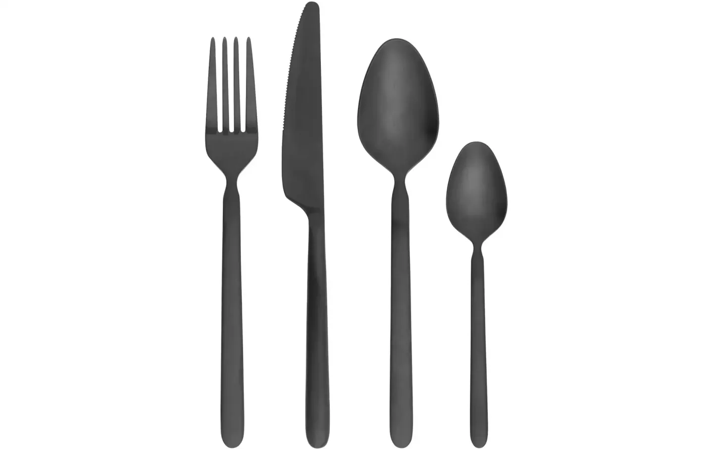 Alltron Besteck-Set Stella, 16 Stück Schwarz | Schubiger Möbel