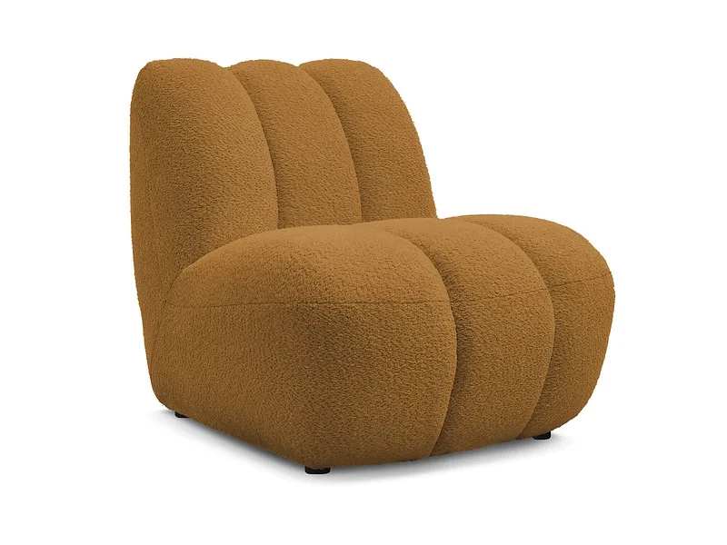 Sessel BOBOCHIC JANISSAIRE Boucle-Stoff gelb