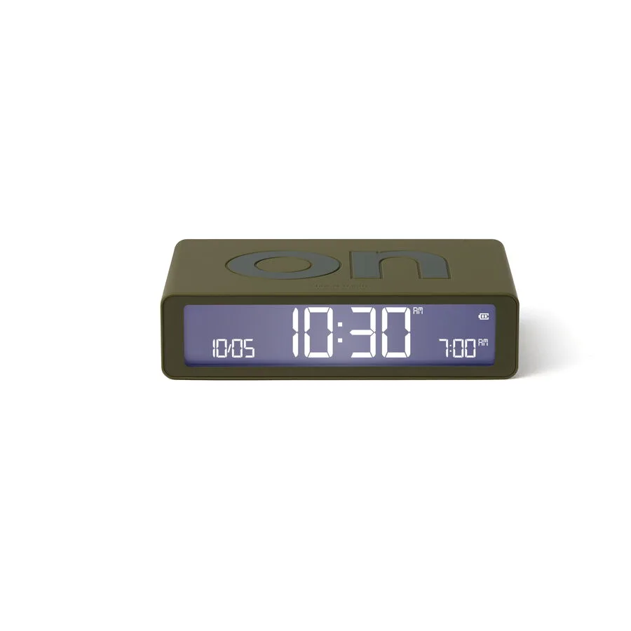 Lexon Wecker Flip Grün - Farbe: Classic Khaki