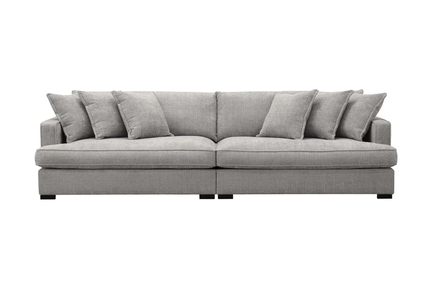 Rossita Lyx 4-sits Extra djup Soffa i Chenille - Ljusgrå