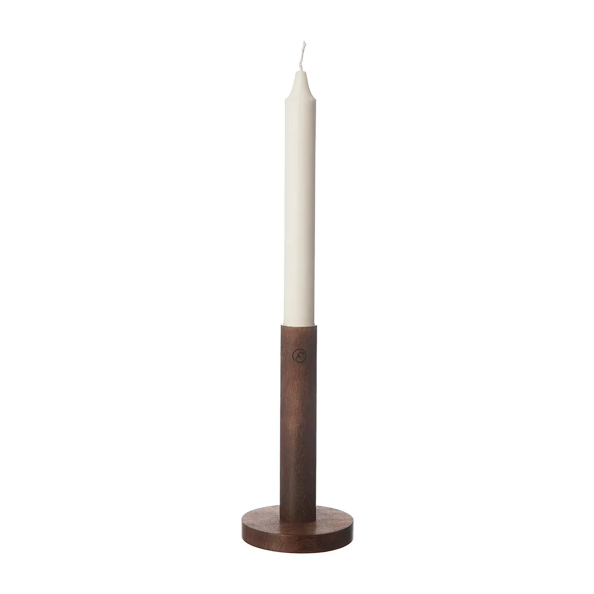 ERNST Ernst Kerzenhalter aus Holz 15cm Dunkelbraun