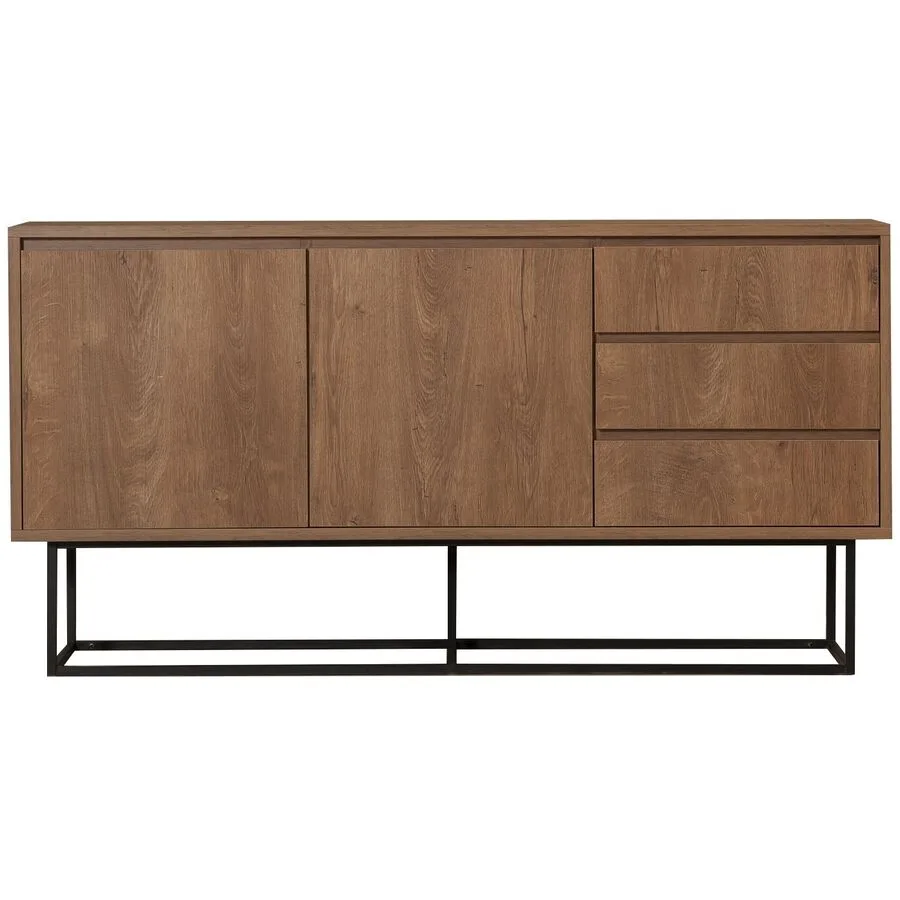 Konsole Yemek Walnuss 100% melaminharzbeschichtete Spanplatte B 140 H 72 cm