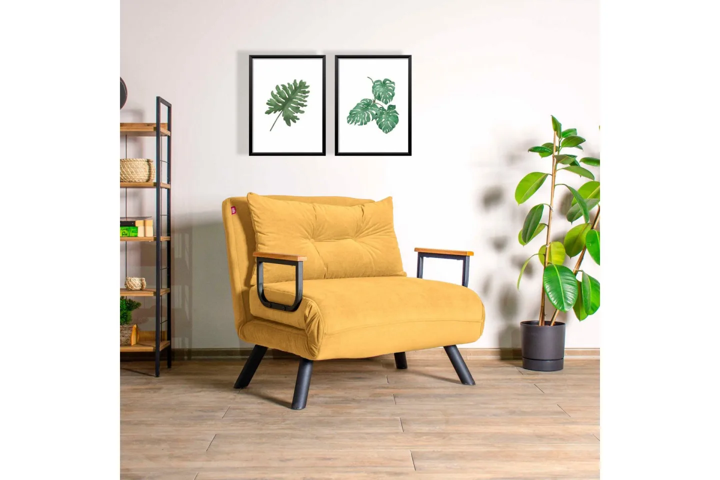 Alfredton Bäddfåtölj 175x60 cm - Senapsgul