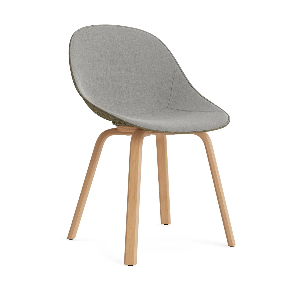 Normann Copenhagen Mat Chair Stuhl mit Vorderpolsterung Remix 133-seaweed-beech