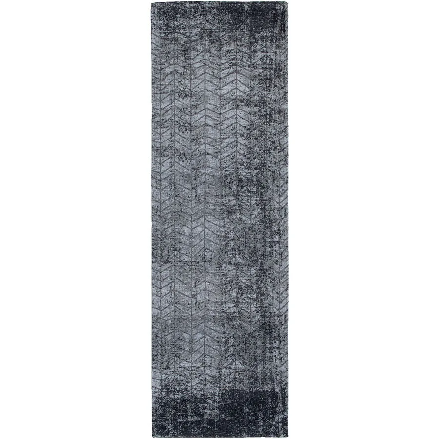 Teppich Jacob's Ladder grau Polyester 80 x 250 cm