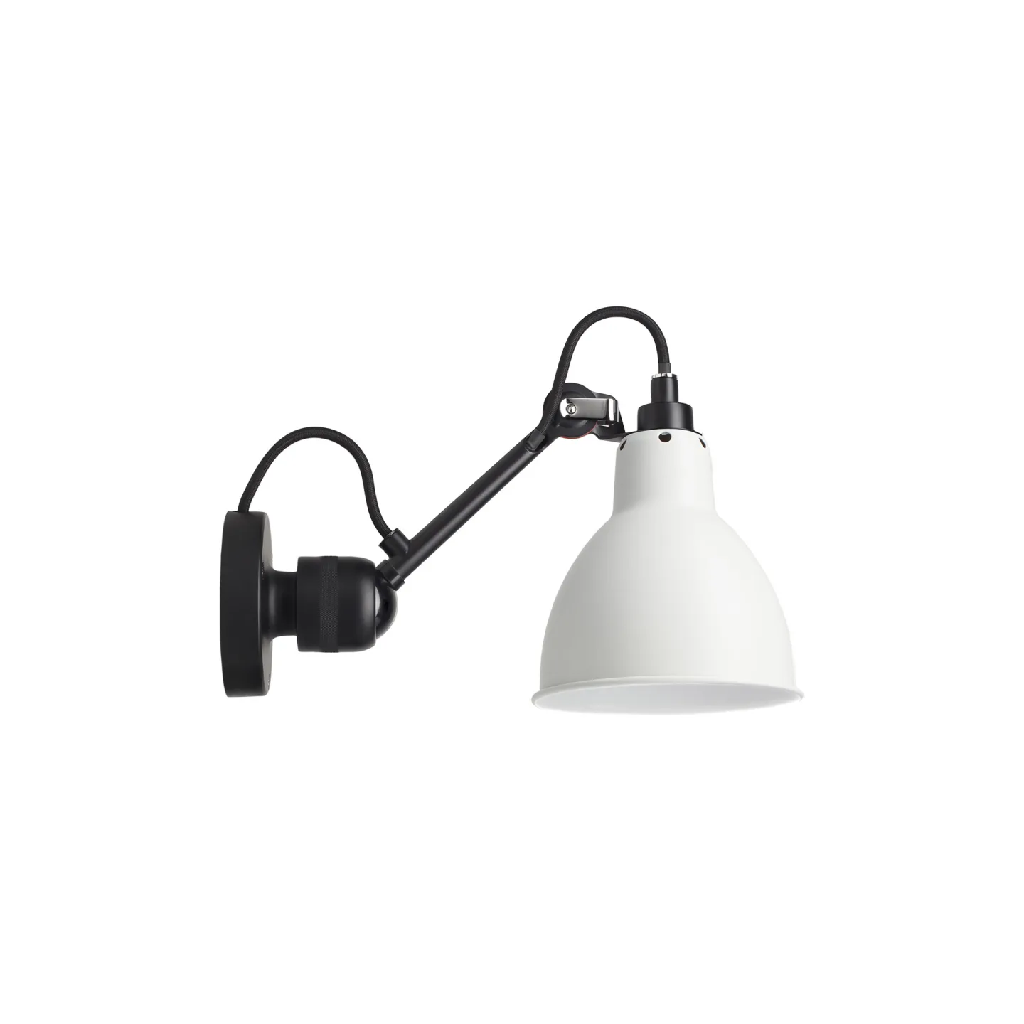 304 Vägglampa Svart/Vit - Lampe Gras - Vardagsrum - Design - Metall