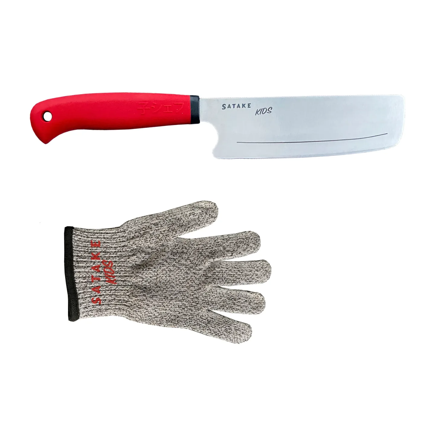 Satake Satake Kids Kindermesser & schnittsicherer Handschuh 2-teilig