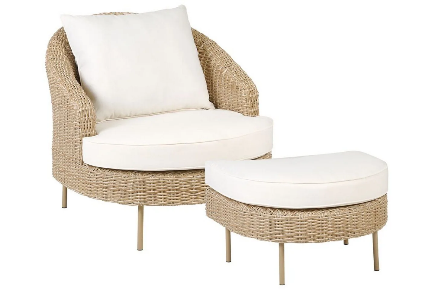 Napa Utefåtölj - Natural/Beige/Vit
