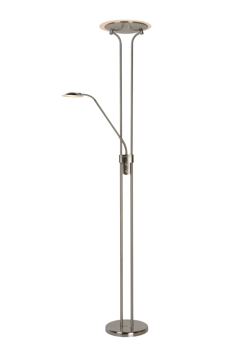 Lucide - Champion-Led - Golvlampa - Satin krom