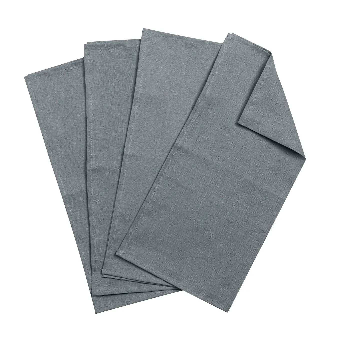 Scandi Living Clean linneservetter 45x45 cm 4-pack smokey blue