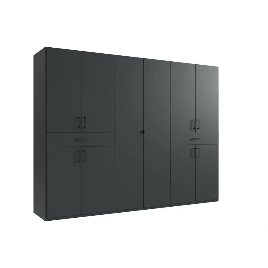 Kleiderschrank Tiby graphit Holzwerkstoff B 270 cm