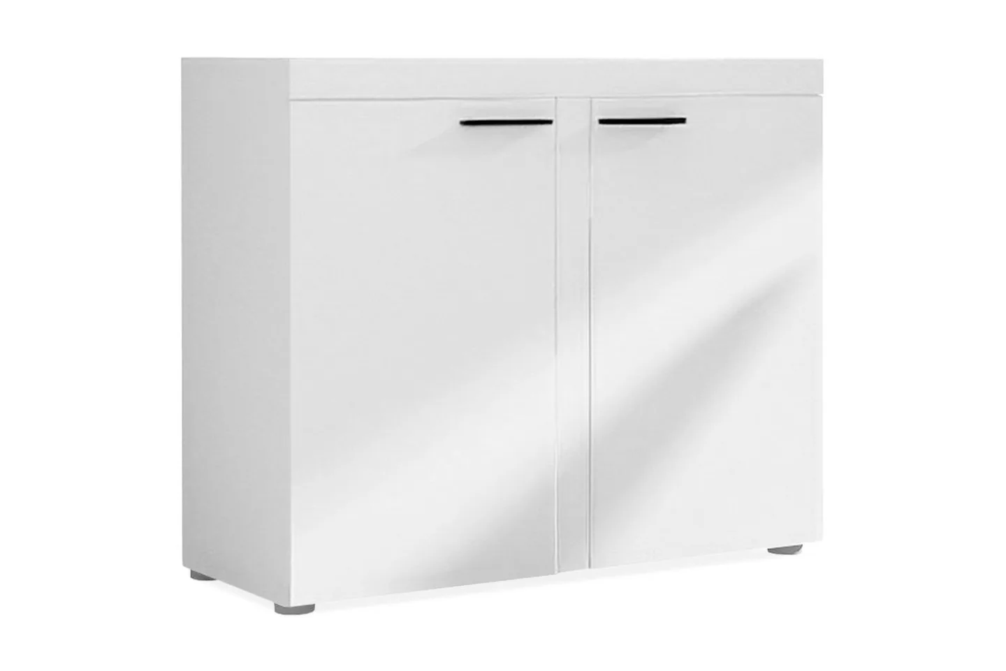 Rumba Skänk 97,2x40,3x82 cm LED-belysning - Grå/Vit