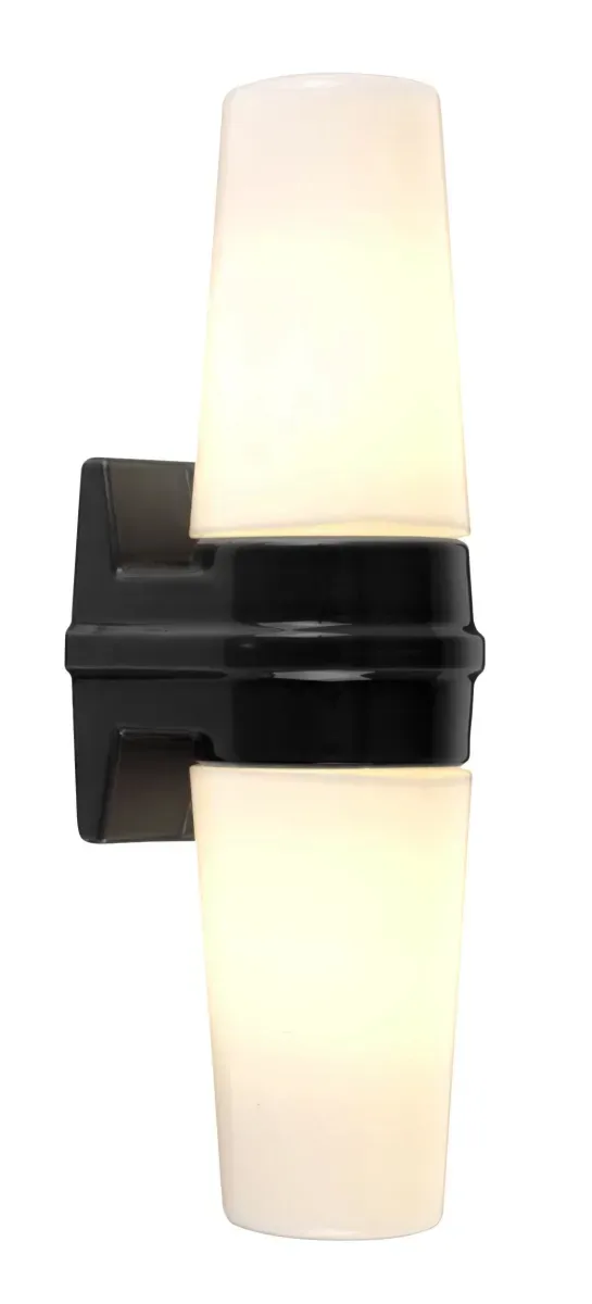 Ifö electric - Bernadotte Dubbel 30cm - Badrumslampa - Svart