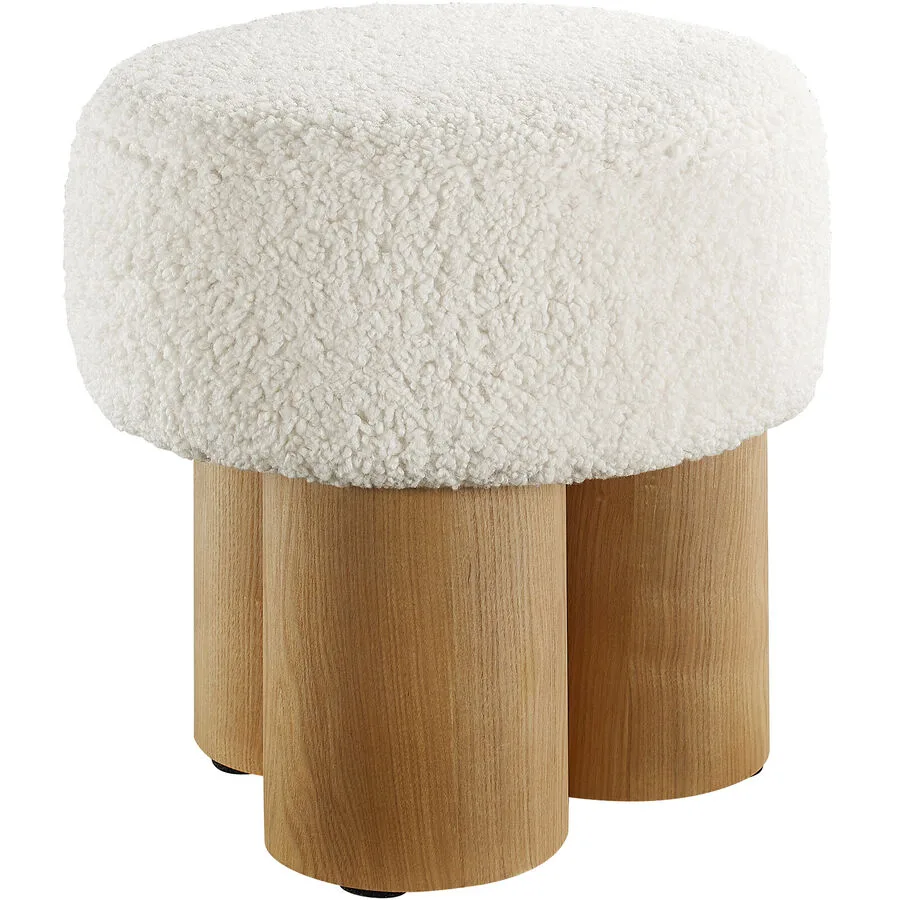 Hocker Bexlo natur/weiss MDF H 49 B 50 cm