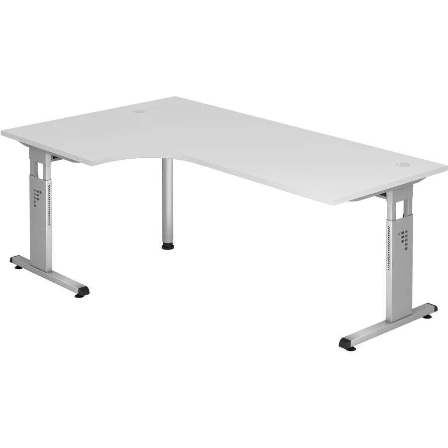 Schreibtisch Office Weiss Holz 200 cm - Material: Holzwerkstoff