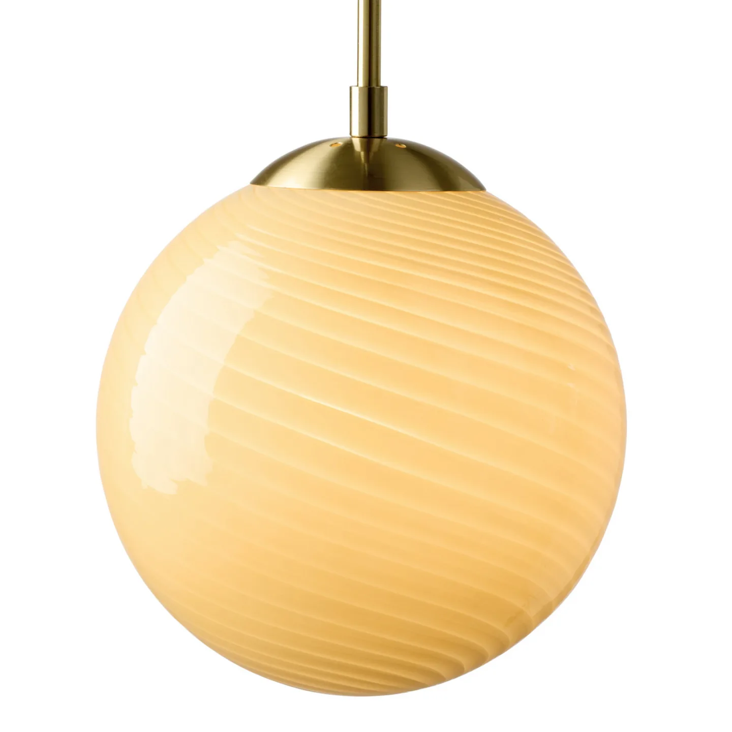CANDY BALL hængelampe, creme/antikt messing, Ø 30 cm – Halo Design - Stue - Glas - Med én lyskilde