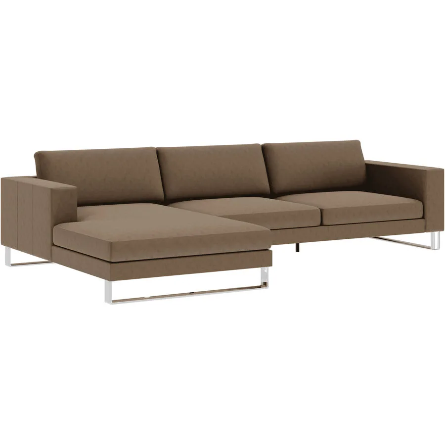 Ecksofa Domino Braun Stoff 310 cm 181 cm - Möbel Konfigurator: Traummöbel individuell zusammenstellen
