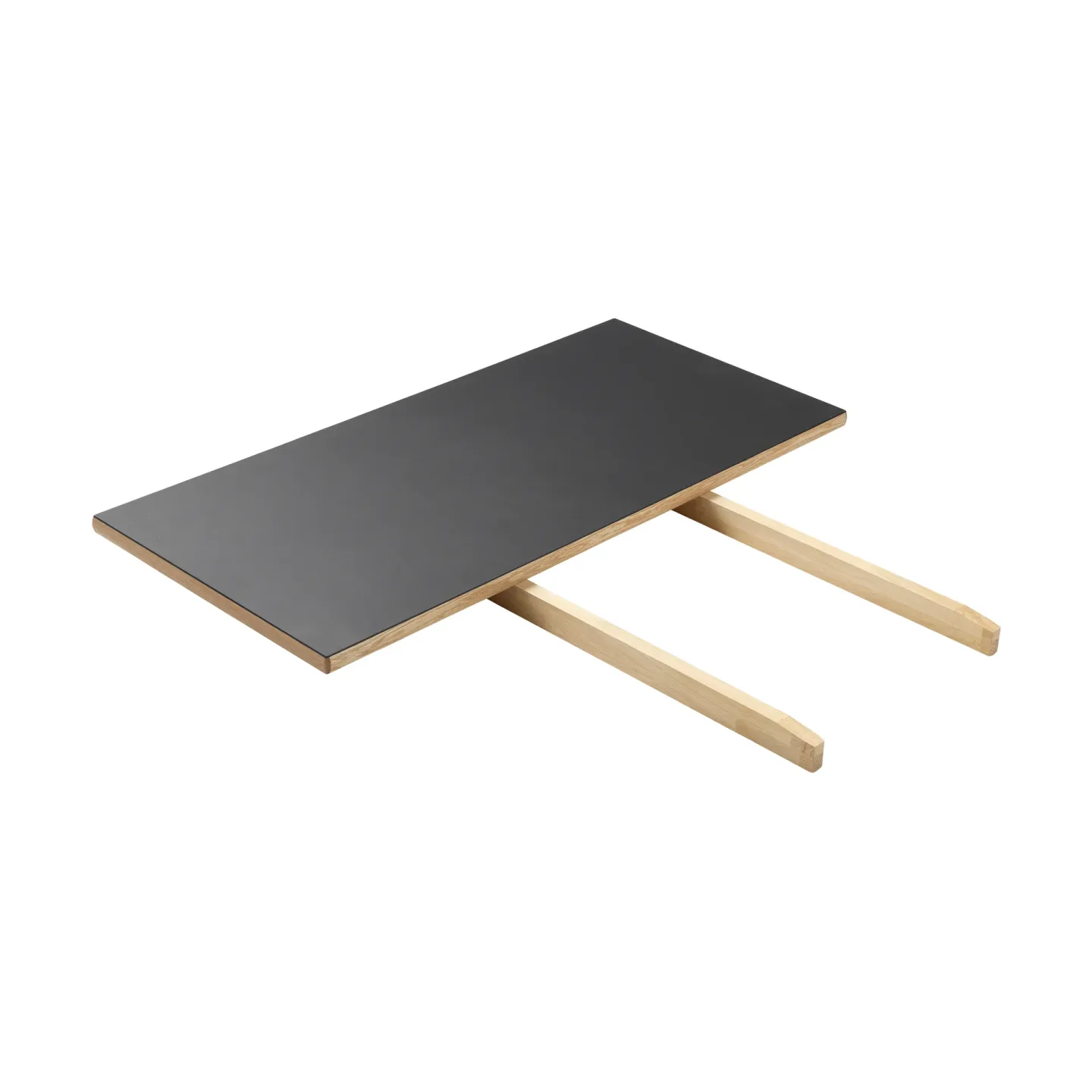 FDB Møbler C35S iläggsskiva 95x45 cm Black linoleum-oak nature waterbased laquer