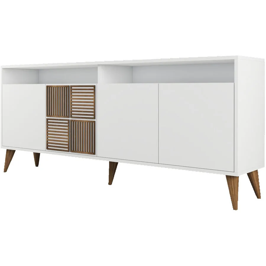 Konsole Yemek weiss 100% melaminbeschichtete Spanplatte B 180 H 78 cm