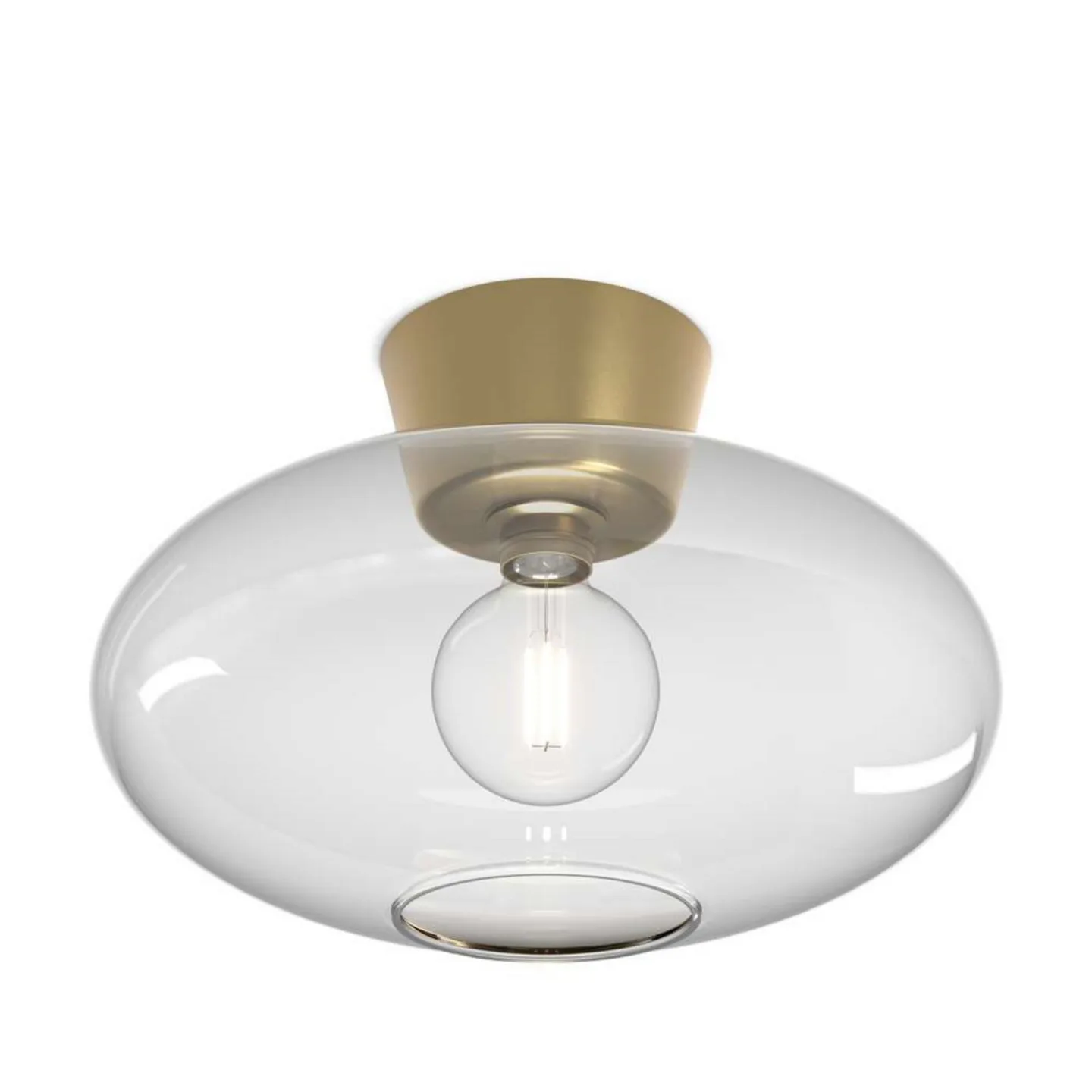 Bullo Taklampe XL Ø38 Brass/Clear - Belid - Stue - Metall