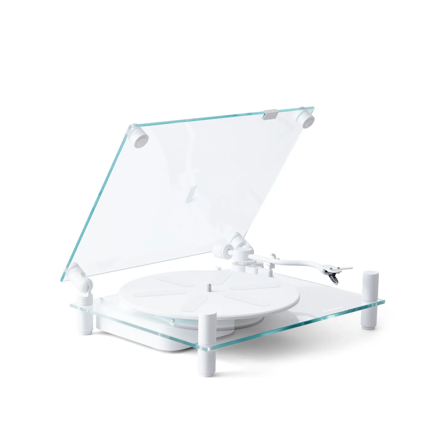 Transparent Sound - Transparent Turntable - White - Ljud och teknik - Vit - Glas/Metall