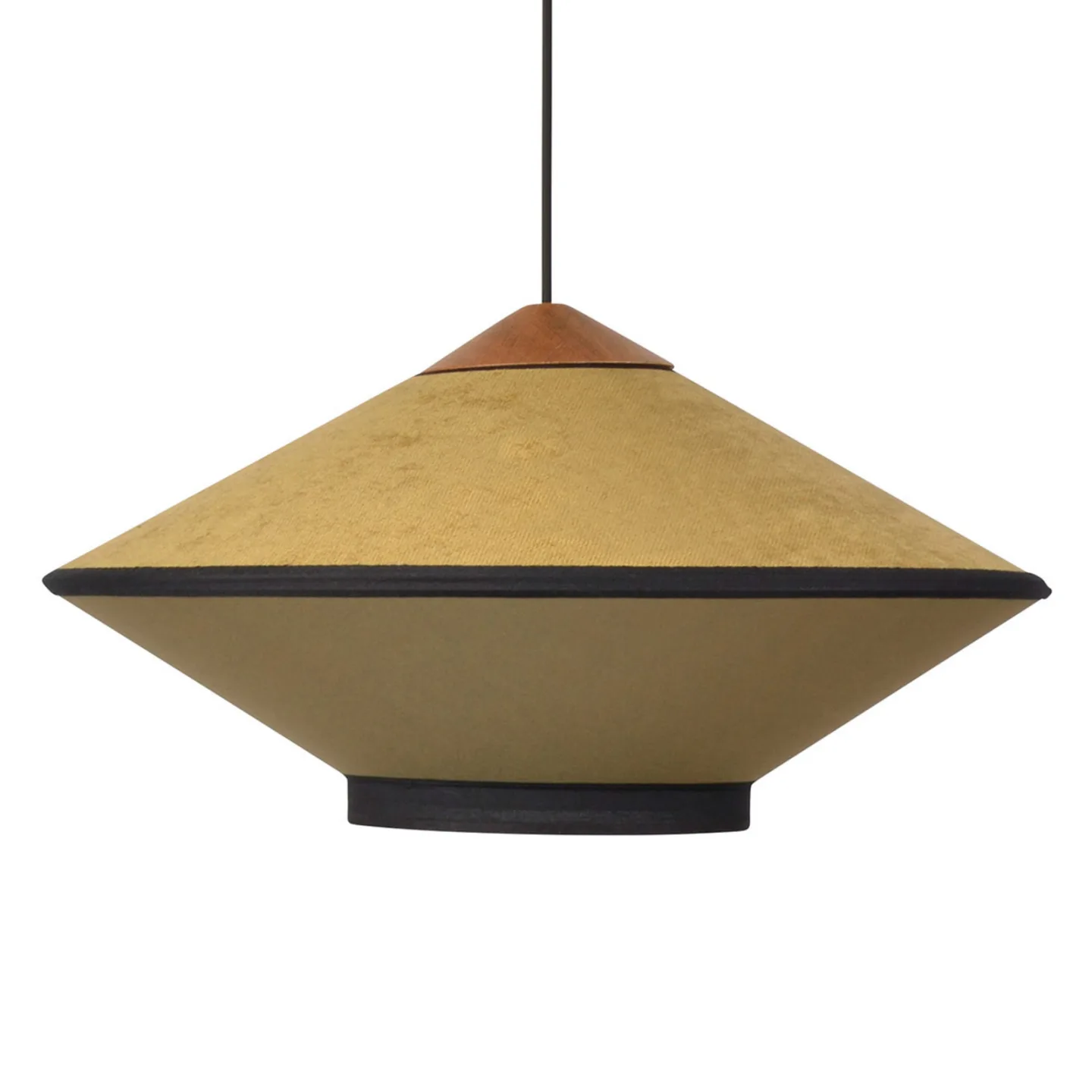 Cymbal Pendelleuchte S Bronze - Forestier Cymbal S - Wohnzimmer - Design - Stoff / Textil - Einflammig