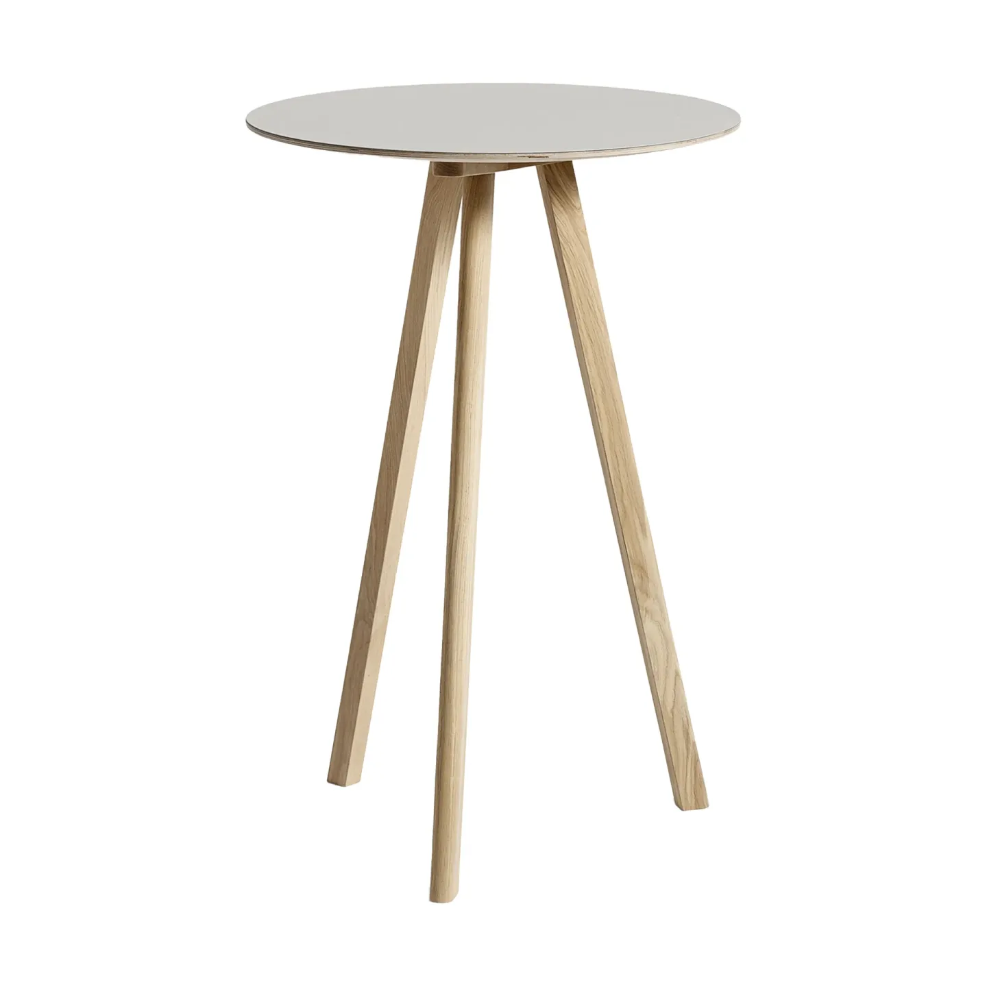 HAY CPH20 2.0 Bartisch Ø70 cm Off white linoleum-lacq. oak