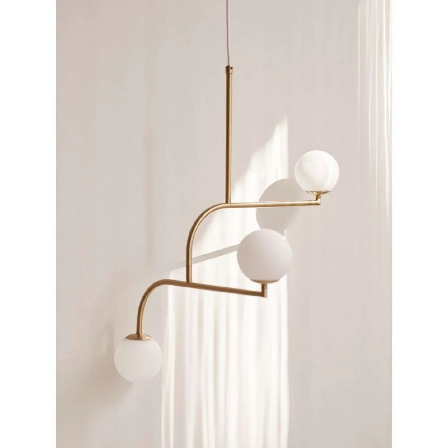 Mobil 70 pendellampe Brass/Opal - Pholc - Spisestue - Metal