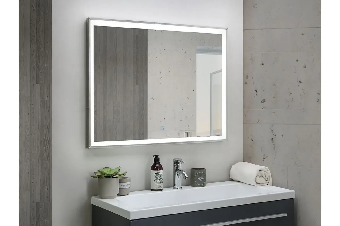 Tooms Spegel LED 60x80 cm - Silver