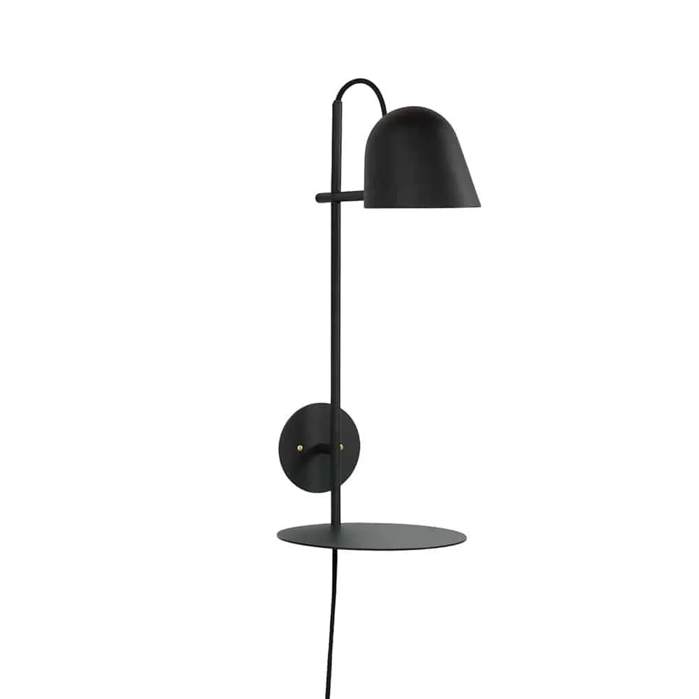 Örsjö Streck Bleck Vägglampa Svart Utvändig kabel med platta