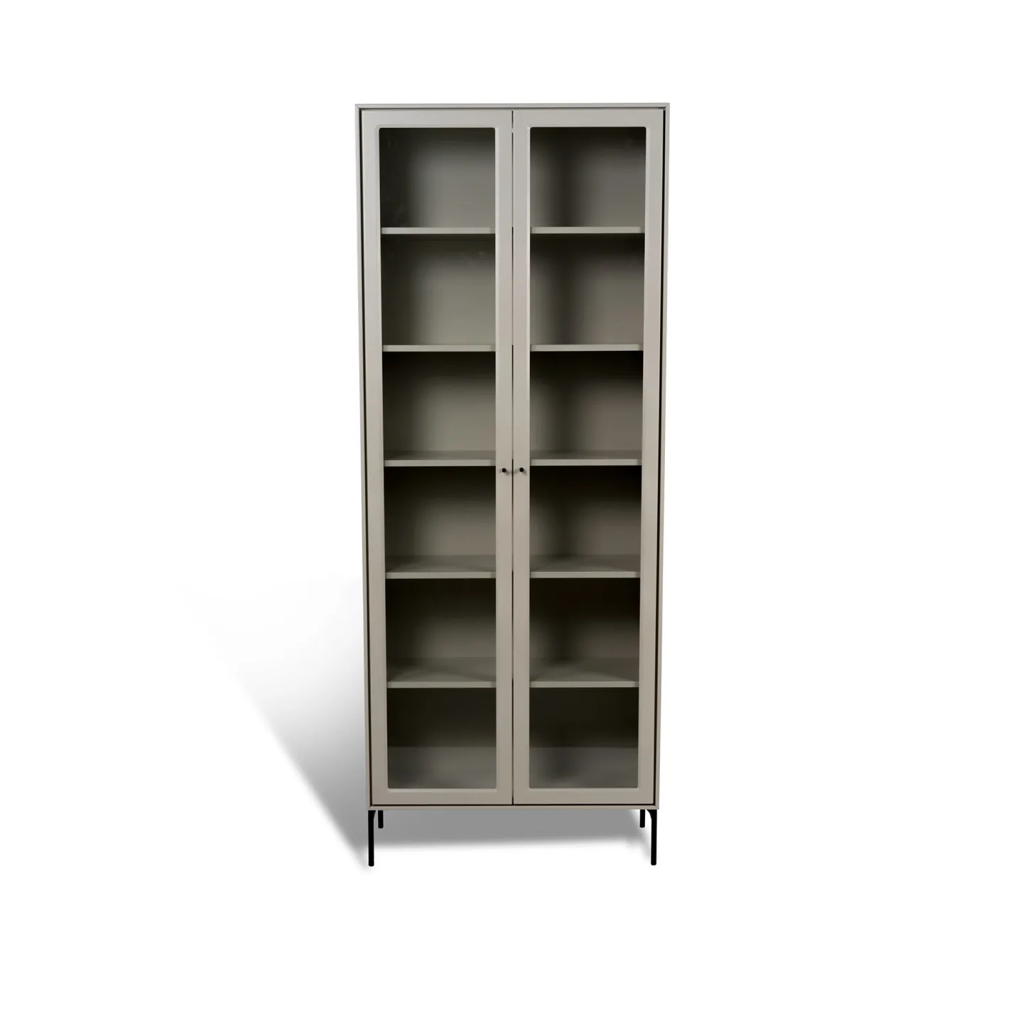 Mavis - Volt Vitrinskåp 190 cm Beige/Svart - Skåp och vitrinskåp - Martina Elgemark - Beige,Svart - Glas/Metall