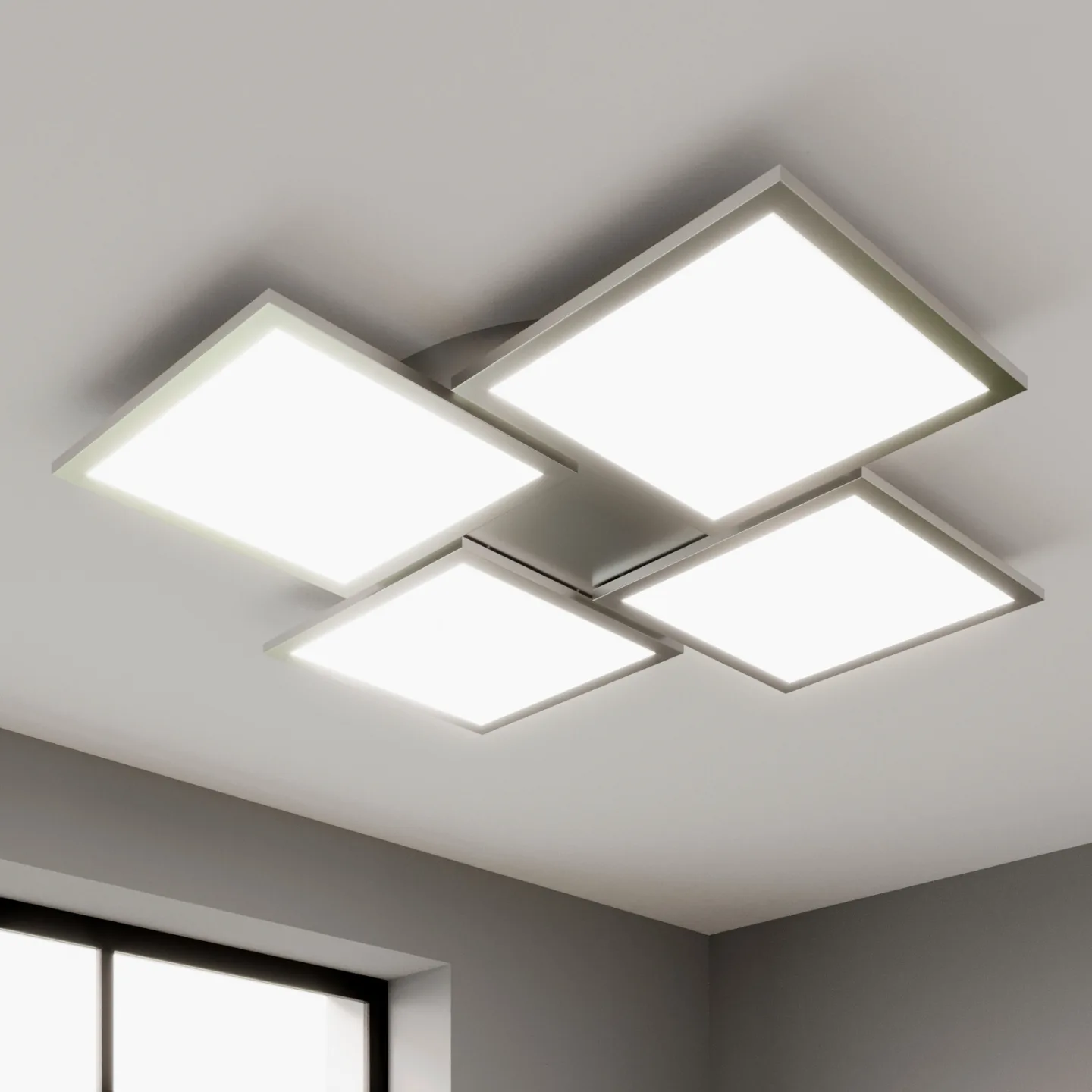 Ilira 4 Deckenleuchte White/Silver - Lucande - Küche - Modern - Aluminium - Mehrflammig
