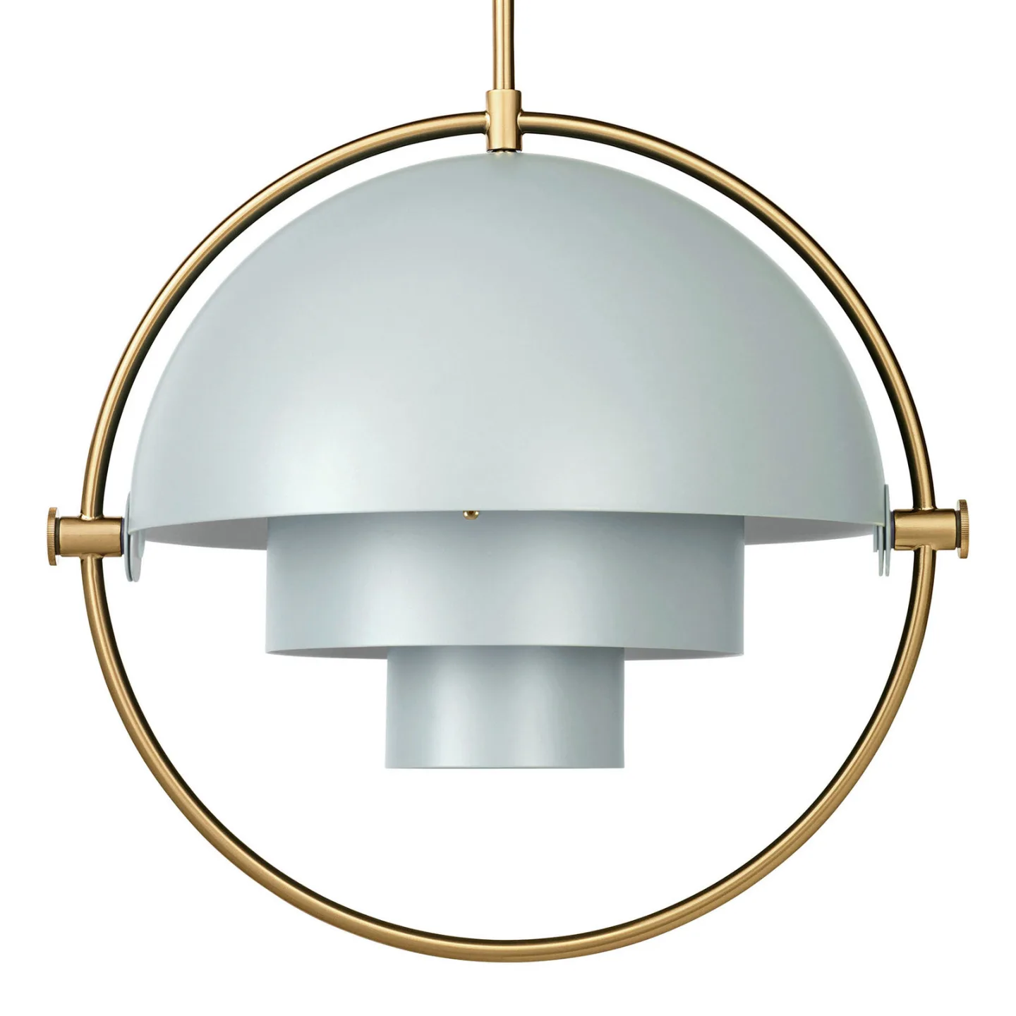 Multi-Lite Pendelleuchte Ø36 Messing/Sea Grey - GUBI - Wohnzimmer - Design - Metall - Einflammig